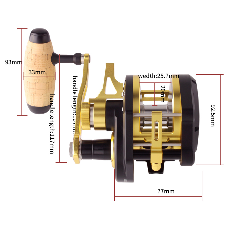 Reel Drag Knob - RUKE Metallrolle Slow-Jigging-Angelrolle CNC Max. Bremskraft