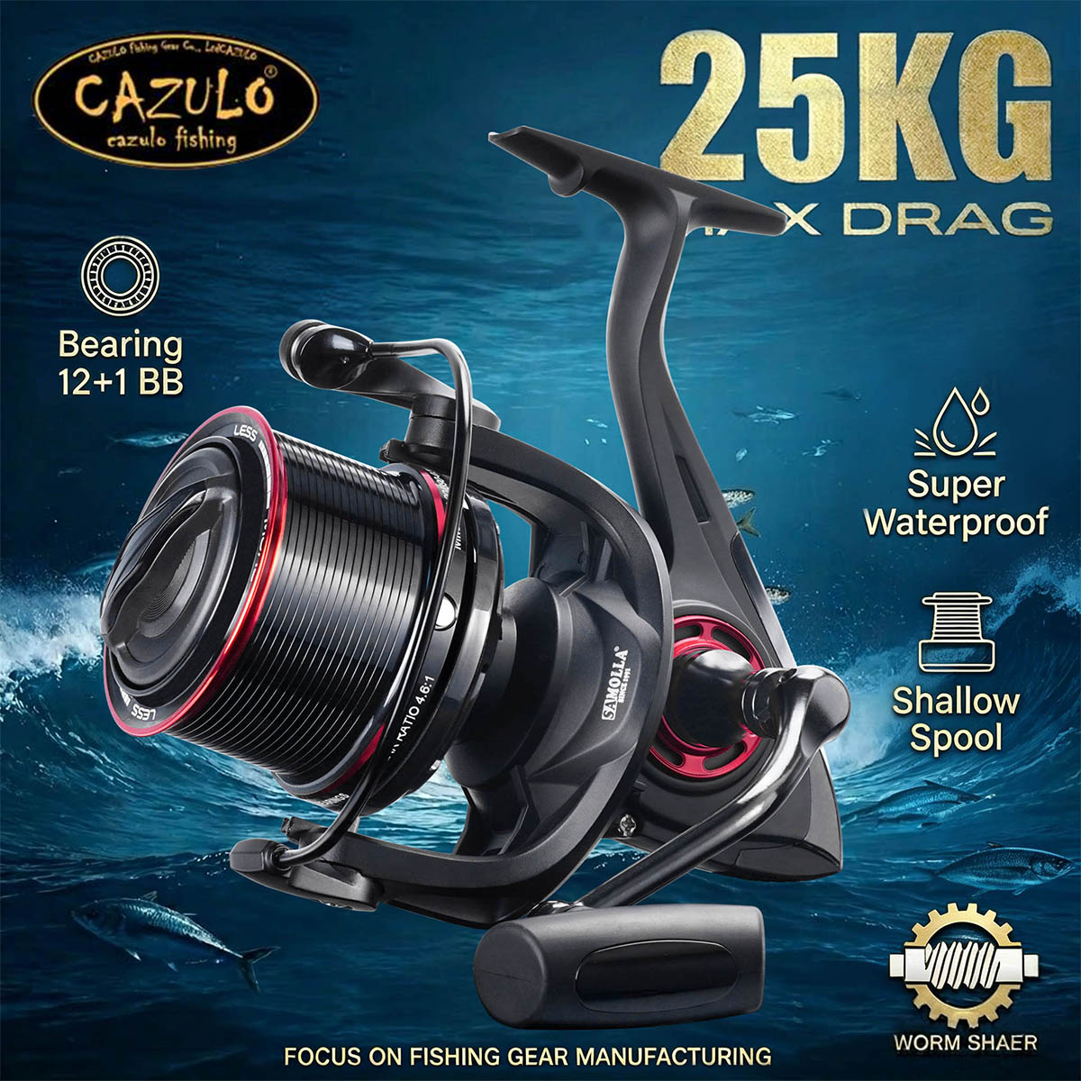 CAZULO Long-Cast-Spinnrolle fü – Surf Reel Bewertung und Preis