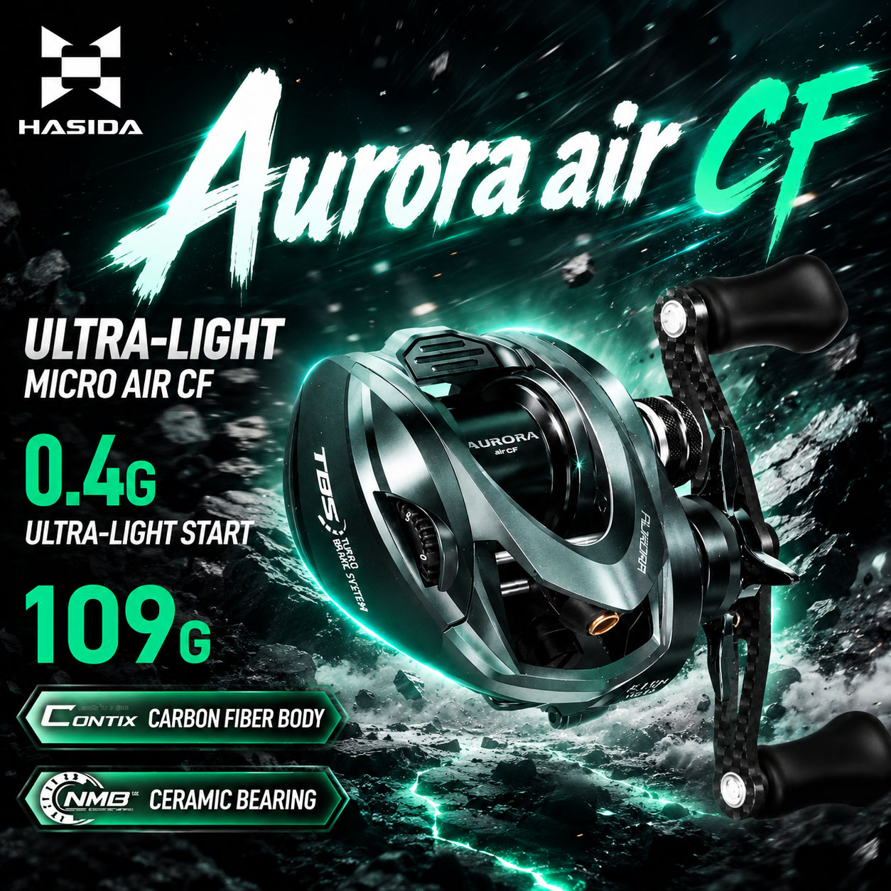 HASIDA Aurora AirCF Carbon BFS – Spincast Reel Bewertung und Preis