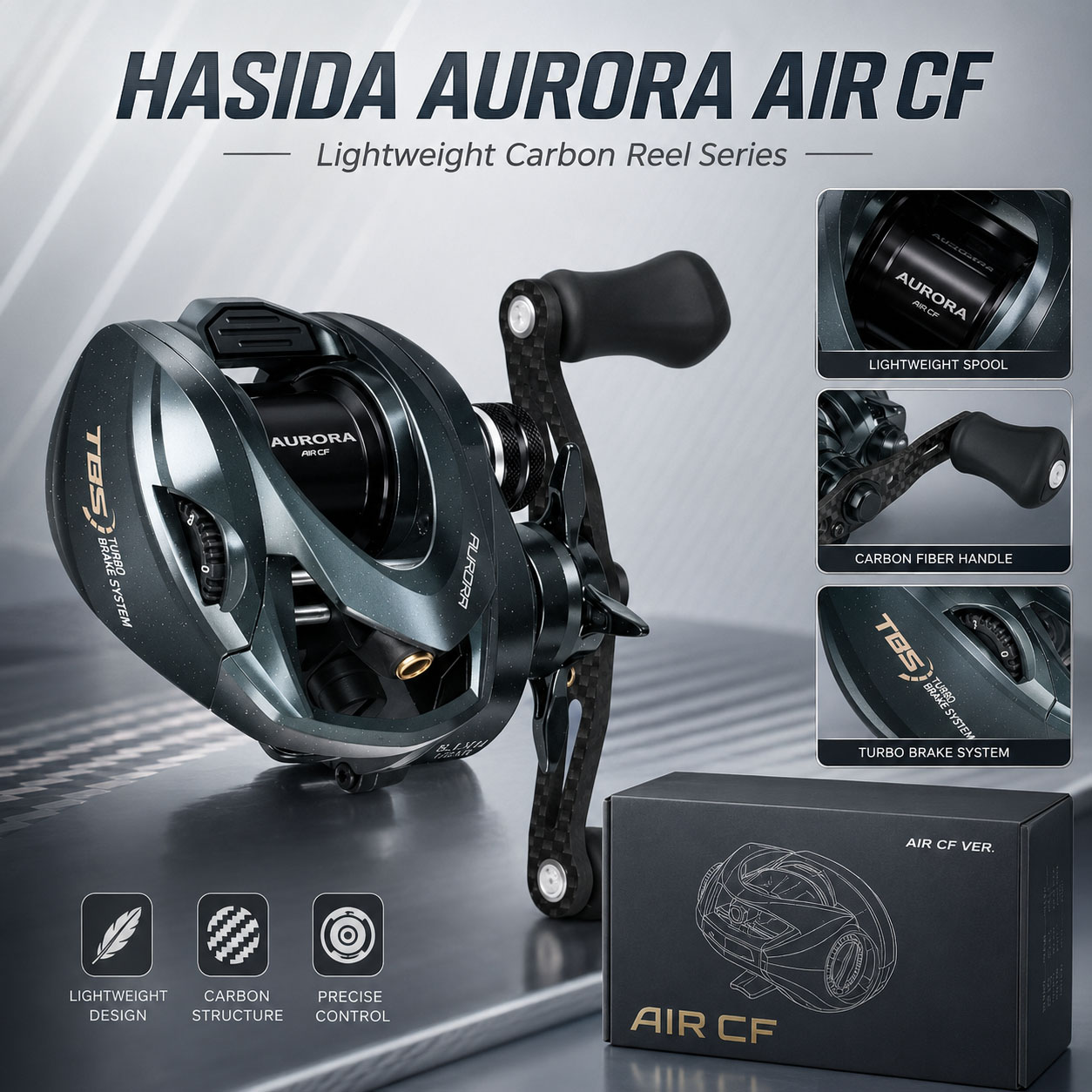 HASIDA Aurora AirCF Carbon BFS – Spincast Reel Bewertung und Preis